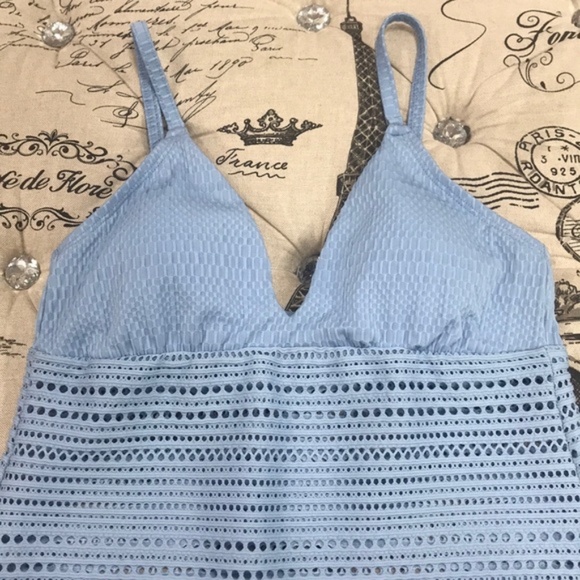 Robin Piccone Perla Crochet Lace Tankini Top - Picture 3 of 8